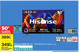 Carrefour HISENSE Téléviseur QLED 4K offre