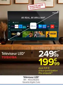 Carrefour TOSHIBA Téléviseur LED offre