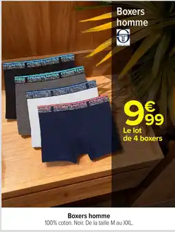 Carrefour Boxers homme offre