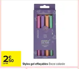 Carrefour Stylos gel effaçables offre