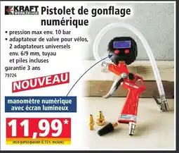 Norma KRAFT Pistolet de gonflage numérique offre