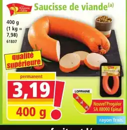 Norma Saucisse de viande offre
