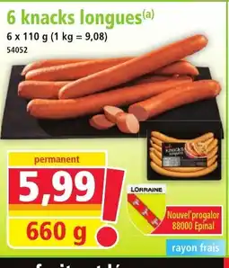 Norma 6 knacks longues offre