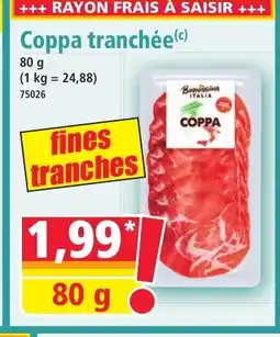 Norma Coppa tranchée offre