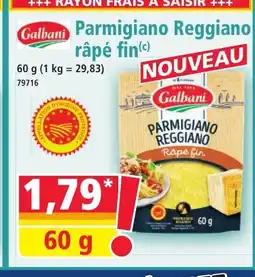 Norma GALBANI Parmigiano Reggiano rapé fin offre