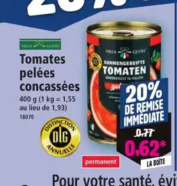 Norma Tomates pelées concassées offre