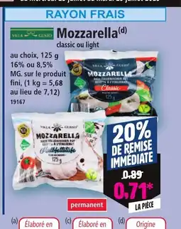 Norma Mozzarella offre