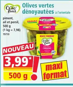 Norma CROC FRAIS Olives vertes dénoyautées offre