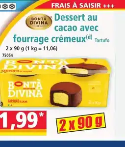 Norma Dessert au cacao avec fourrage crémeux offre
