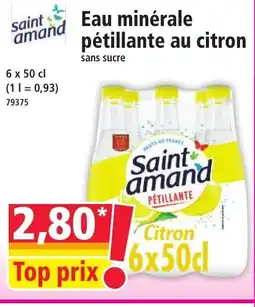 Norma SAINT AMAND Eau minérale pétillante au citron offre