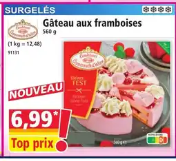 Norma Gâteau aux framboises offre