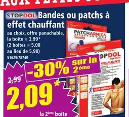 Norma STOPDOL Bandes ou patchs à effet chauffant offre