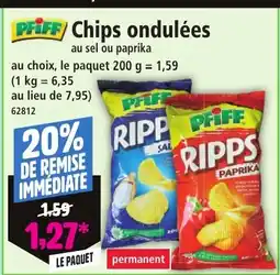 Norma PFIFF Chips ondulées offre