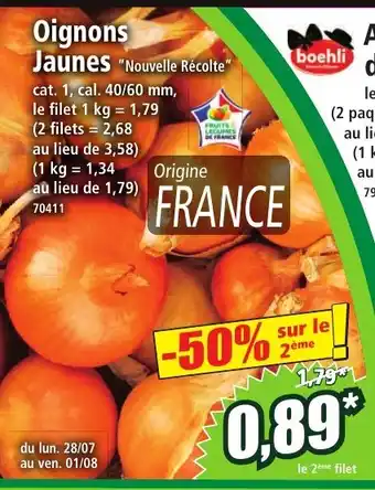 Norma Oignons Jaunes offre