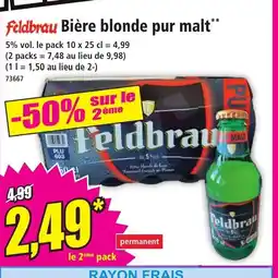 Norma FELDBRAU Bière blonde pur malt offre