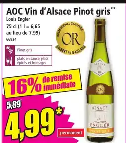 Norma AOC Vin d'Alsace Pinot gris offre