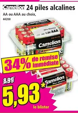 Norma CAMELION 24 piles alcalines offre