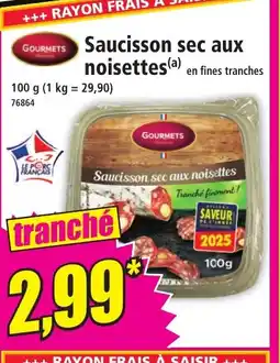 Norma Saucisson sec aux noisettes offre