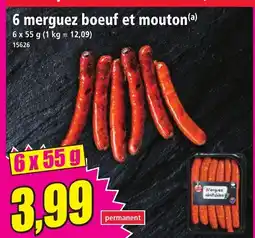 Norma 6 merguez boeuf et mouton offre