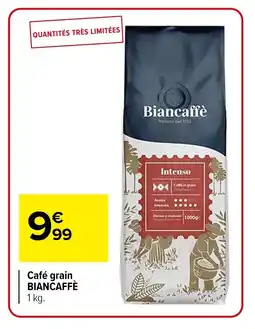 Carrefour BIANCAFFÈ Café grain offre