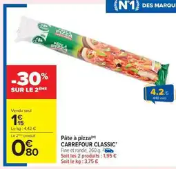 Carrefour Market Pâte à Pizza Carrefour Classic offre
