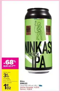 Carrefour Market Bière NINKASI offre