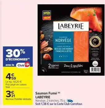 Carrefour Market Saumon fumé offre