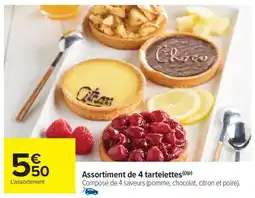 Carrefour Market Assortiment de 4 tartelettes offre