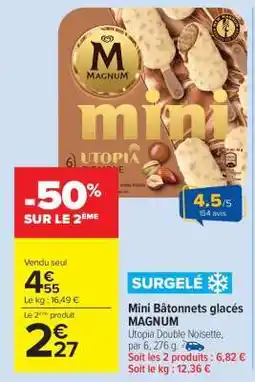Carrefour Market Mini Bâtonnets glacés MAGNUM offre