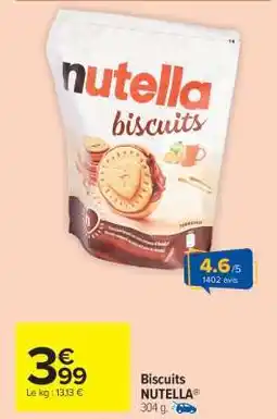 Carrefour Market Biscuits Nutella offre