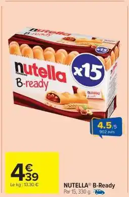 Carrefour Market Nutella B-Ready offre