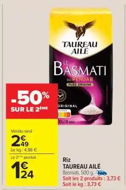 Carrefour Market Riz Taureau Ailé offre