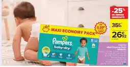 Carrefour Market Couches Maxi Economy Pack PAMPERS offre