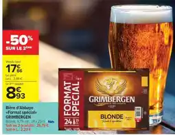 Carrefour Market Bière d'Abbaye 'Format Spécial' GRIMBERGEN offre