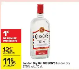 Carrefour London Dry Gin Gibson's offre