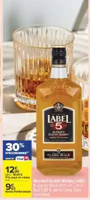 Carrefour Blended Scotch Whisky LABEL 5 Classic Black offre