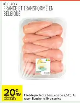Carrefour FILET DE POULET offre