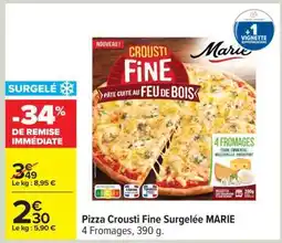 Carrefour Pizza Crousti Fine Surgelée MARIE offre