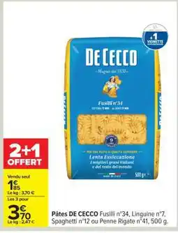 Carrefour Pâtes De Cecco offre