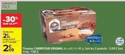 Carrefour Tiramisu Carrefour Original offre