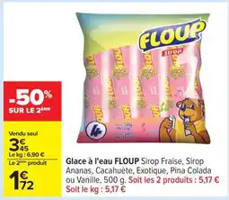 Carrefour Glace à l'eau FLOUP offre