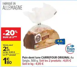 Carrefour Pain demi lune CARREFOUR ORIGINAL offre