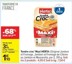 Carrefour Tendre croc' Maxi HERTA offre