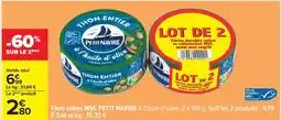 Carrefour Thon Entier Msc Petit Navire offre