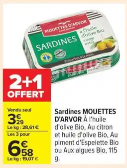 Carrefour SARDINES MOUETTES D'ARVOR offre