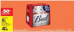 Carrefour Bière Blonde 'Bud' offre