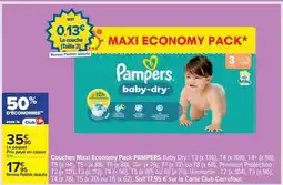 Carrefour Pampers Baby-Dry Maxi Economy Pack offre