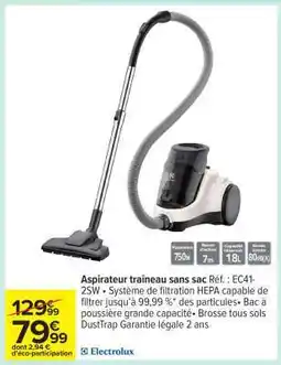Carrefour ASPIRATEUR TRAINEAU SANS SAC offre