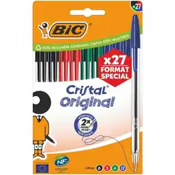 Carrefour BIC 27 stylos bille ''Cristal'' offre