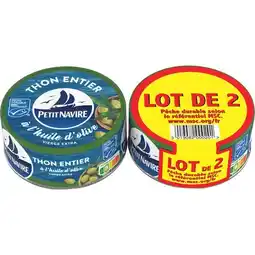 Carrefour PETIT NAVIRE Thon entier MSC offre
